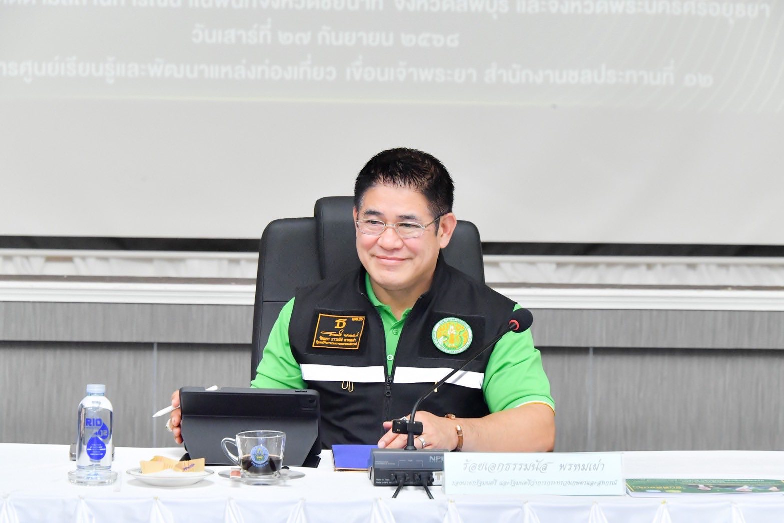รองนายกฯ “ธรรมนัส” รุดดูน้ำเจ้าพระยา ป่าสัก สั่งเร่งกำจัดผักตบชวา 